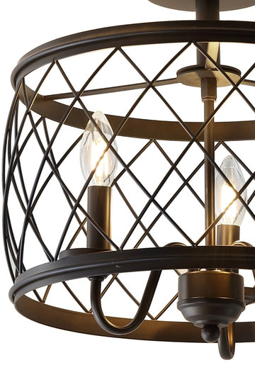 Eleanor 15" Metal LED Semi Flush Mount Ceiling Light - JONATHAN Y